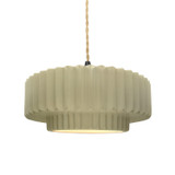 Pendants Drum Shade by Justice Designs ( 102 | CER-6553-VAN-MBLK-BEIG-TWST Radiance ) 