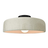 Semi-Flush Mts. Bowl Style by Justice Designs ( 102 | CER-6345-CRK-MBLK Radiance ) 