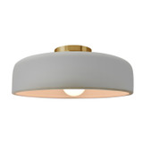 Semi-Flush Mts. Bowl Style by Justice Designs ( 102 | CER-6345-MAT-BRSS Radiance ) 