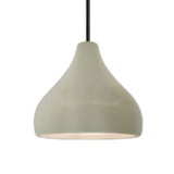 Mini Pendants Glass Down by Justice Designs ( 102 | CER-6563-CKC-MBLK-RIGID Radiance ) 