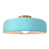 Semi-Flush Mts. Bowl Style by Justice Designs ( 102 | CER-6345-RFPL-BRSS Radiance ) 