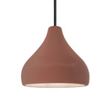 Mini Pendants Glass Down by Justice Designs ( 102 | CER-6563-CLAY-MBLK-RIGID Radiance ) 
