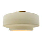 Semi-Flush Mts. Drum Shade by Justice Designs ( 102 | CER-6365-VAN-BRSS Radiance ) 