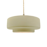 Pendants Drum Shade by Justice Designs ( 102 | CER-6543-VAN-BRSS-BEIG-TWST Radiance ) 