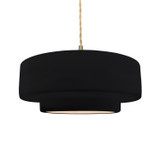 Pendants Drum Shade by Justice Designs ( 102 | CER-6545-BKMT-BRSS-BEIG-TWST Radiance ) 