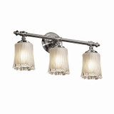 Bathroom Fixtures Three Lights by Justice Designs ( 102 | GLA-8523-16-WTFR-NCKL Veneto Luce ) 