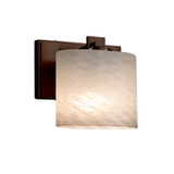 Sconces Single Glass by Justice Designs ( 102 | FSN-8447-30-WEVE-DBRZ-LED1-700 Fusion ) 