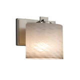 Sconces Single Glass by Justice Designs ( 102 | FSN-8447-30-WEVE-NCKL Fusion ) 