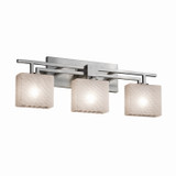 Bathroom Fixtures Three Lights by Justice Designs ( 102 | FSN-8703-55-WEVE-NCKL Fusion ) 