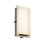 Exterior Wall Mt./Flush by Justice Designs ( 102 | FSN-7562W-WEVE-NCKL Fusion ) 