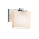 Sconces Single Glass by Justice Designs ( 102 | FSN-8447-55-OPAL-CROM-LED1-700 Fusion ) 