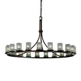 Large Chandeliers Glass Shade by Justice Designs ( 102 | WGL-8716-10-GRCB-DBRZ Wire Glass ) 