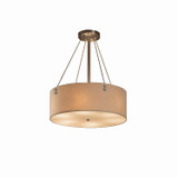 Pendants Drum Shade by Justice Designs ( 102 | FAB-9531-CREM-NCKL-F1-LED4-2800 Textile ) 