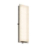 Exterior Wall Mt./Flush by Justice Designs ( 102 | FSN-7565W-WEVE-NCKL Fusion ) 