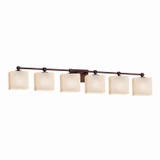 Bathroom Fixtures Five+Lights by Justice Designs ( 102 | FSN-8426-55-OPAL-DBRZ Fusion ) 