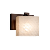 Sconces Single Glass by Justice Designs ( 102 | FSN-8447-55-WEVE-DBRZ Fusion ) 