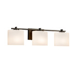 Bathroom Fixtures Three Lights by Justice Designs ( 102 | FSN-8443-30-OPAL-DBRZ-LED3-2100 Fusion ) 