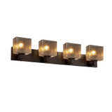 Bathroom Fixtures Four Lights by Justice Designs ( 102 | FSN-8924-55-MROR-DBRZ Fusion ) 