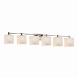 Bathroom Fixtures Five+Lights by Justice Designs ( 102 | FSN-8426-55-RBON-NCKL Fusion ) 
