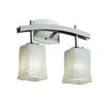 Bathroom Fixtures Two Lights by Justice Designs ( 102 | GLA-8592-26-WHTW-NCKL Veneto Luce ) 