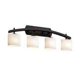 Bathroom Fixtures Four Lights by Justice Designs ( 102 | FSN-8594-30-OPAL-DBRZ Fusion ) 