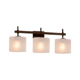 Bathroom Fixtures Three Lights by Justice Designs ( 102 | FSN-8413-30-FRCR-DBRZ-LED3-2100 Fusion ) 