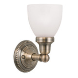 Sconces Single Glass by Livex Lighting ( 107 | 1021-01 Classic ) 