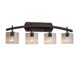 Bathroom Fixtures Four Lights by Justice Designs ( 102 | FSN-8594-30-SEED-DBRZ Fusion ) 