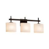 Bathroom Fixtures Three Lights by Justice Designs ( 102 | FSN-8413-30-OPAL-DBRZ-LED3-2100 Fusion ) 