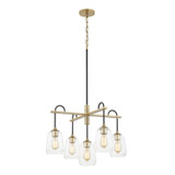 Mid. Chandeliers Glass Down by Justice Designs ( 102 | FSN-8105-CLER-MBBR Fusion ) 