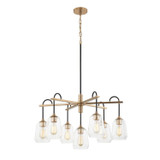 Mid. Chandeliers Glass Down by Justice Designs ( 102 | FSN-8107-CLER-MBBR Fusion ) 