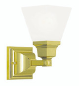 Sconces Single Glass by Livex Lighting ( 107 | 1031-02 Mission ) 