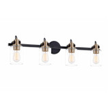 Bathroom Fixtures Four Lights by Justice Designs ( 102 | FSN-8194-CLER-MBBR Fusion ) 