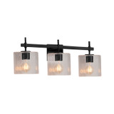Bathroom Fixtures Three Lights by Justice Designs ( 102 | FSN-8413-30-SEED-MBLK Fusion ) 