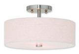 Semi-Flush Mts. Drum Shade by Livex Lighting ( 107 | 52134-91 Meridian ) 