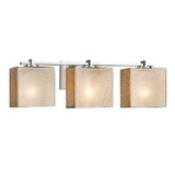 Bathroom Fixtures Three Lights by Justice Designs ( 102 | FSN-8443-55-MROR-CROM Fusion ) 