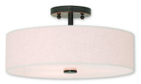 Semi-Flush Mts. Drum Shade by Livex Lighting ( 107 | 52135-92 Monroe ) 