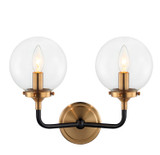 Bathroom Fixtures Two Lights by Matteo Lighting ( 423 | W58202AGCL Particles ) 