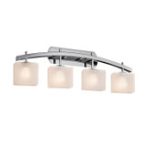 Bathroom Fixtures Four Lights by Justice Designs ( 102 | FSN-8594-55-FRCR-CROM-LED4-2800 Fusion ) 