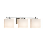 Bathroom Fixtures Three Lights by Justice Designs ( 102 | FSN-8443-55-OPAL-CROM Fusion ) 