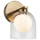 Sconces Single Glass by Matteo Lighting ( 423 | W60701AGCL Derbishone ) 