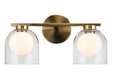 Bathroom Fixtures Two Lights by Matteo Lighting ( 423 | W60702AGCL Derbishone ) 
