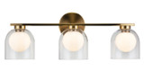 Bathroom Fixtures Three Lights by Matteo Lighting ( 423 | W60703AGCL Derbishone ) 