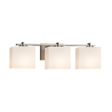 Bathroom Fixtures Three Lights by Justice Designs ( 102 | FSN-8443-55-OPAL-NCKL-LED3-2100 Fusion ) 