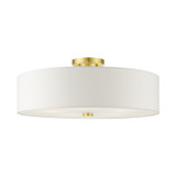 Semi-Flush Mts. Drum Shade by Livex Lighting ( 107 | 52142-12 Meridian ) 