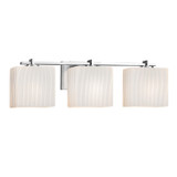 Bathroom Fixtures Three Lights by Justice Designs ( 102 | FSN-8443-55-RBON-CROM Fusion ) 