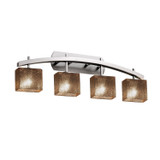 Bathroom Fixtures Four Lights by Justice Designs ( 102 | FSN-8594-55-MROR-NCKL Fusion ) 
