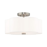 Semi-Flush Mts. Drum Shade by Livex Lighting ( 107 | 52153-91 Chelsea ) 
