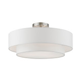 Semi-Flush Mts. Drum Shade by Livex Lighting ( 107 | 47154-91 Meridian ) 