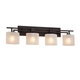Bathroom Fixtures Four Lights by Justice Designs ( 102 | FSN-8704-30-FRCR-DBRZ Fusion ) 